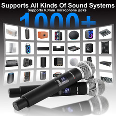 Upgraded 2.4GHz Wireless Microphone System for Karaoke, DJ & Church Events