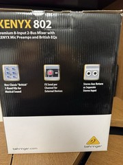 Behringer XENYX 802 Premium 8 Channel Audio Mixer 2 Bus Mixer w/Mic Preamps-NEW