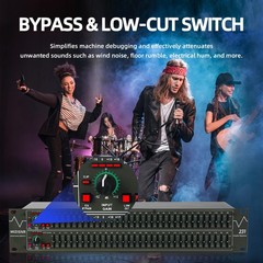 Graphic Equalizer 31-Band Stereo EQ for Home Audio, Dual Channel Professional DJ
