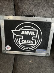 Vintage ANVIL Hard Metal Briefcase Musician’s Road / Flight Case 14x5x18 W/ Key