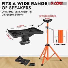 Tall Adjustable Tripod Speaker Stand – 72 Inch Studio Monitor Support