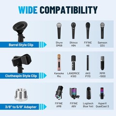 Microphone Stand Floor Adjustable – Mic Stand Universal with 7.12 lbs Weighted