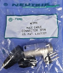 Neutrik NC3MX Male Cable Connector 3 Pin