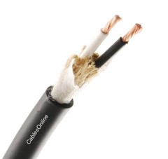 3ft 1/4″ Male/Male Pig-Hog 8mm/OD 14-AWG wire Speaker Cable, A6-SK403