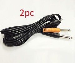 2 Pack – Stereo Breakout, 3.5 mm TRS to Dual 1/4 in TS, 6 feet Cable
