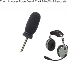 10 Pack Soft Mic Foam Covers Windscreens for David Clark M-4/M-7 Black