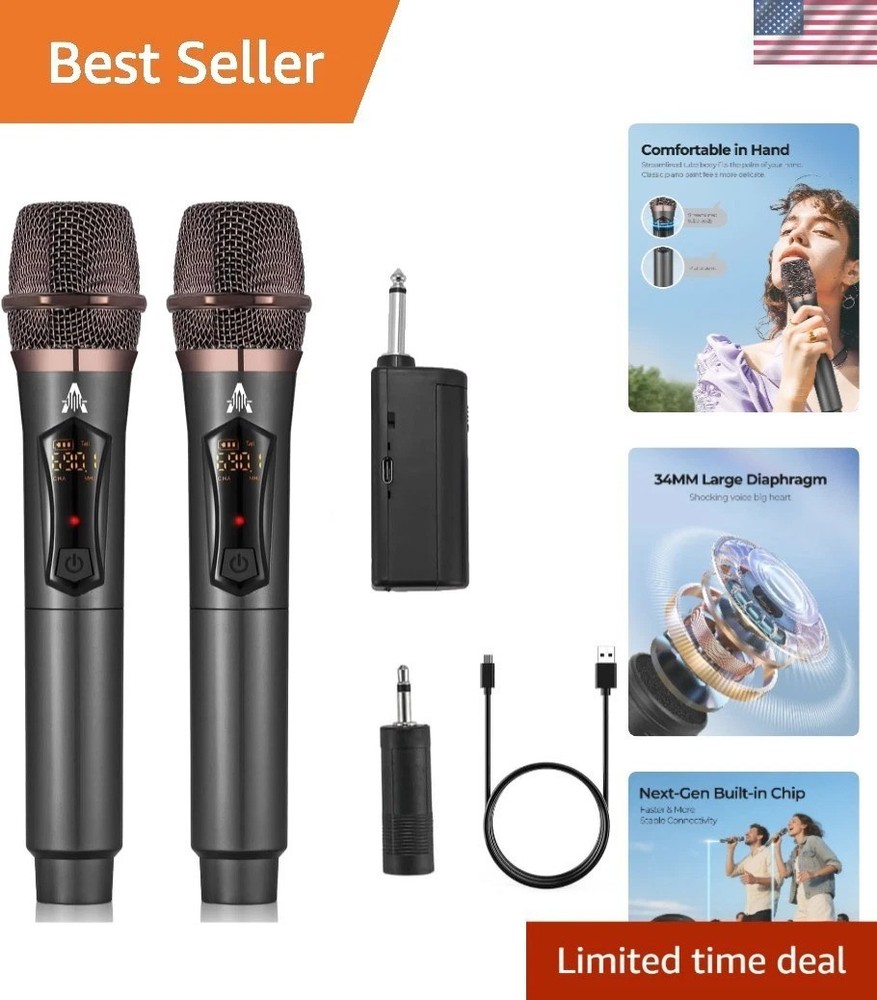 Ultimate Karaoke and DJ Wireless Microphone System: Easy Setup & Unmatched Range