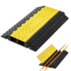 Uimoso Rubber Cable Ramp with 2 Channels, 22000 lbs Axle Load Capacity