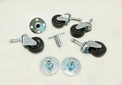 (4 PACK) PENN ELCOM 5295+5299 2″ Plug-In Casters w/Sockets for Amps & Cases
