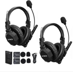 SYNCO Wireless Intercom Headset System 2 Person Dual Ear 500m Noise Cancel – NIB