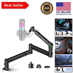 Low Profile Mic Boom Arm – Compatible with HyperX & Elgato – 2kg Cap.