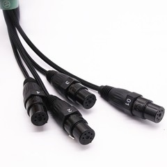 4 Channel 5-Pin XLR Male Female to Single Ethercon Audio Network Cable Extender