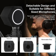 Acoustic Foam Pop Filter for Microphone – Wind Shield, Noise Reduction, Studio U