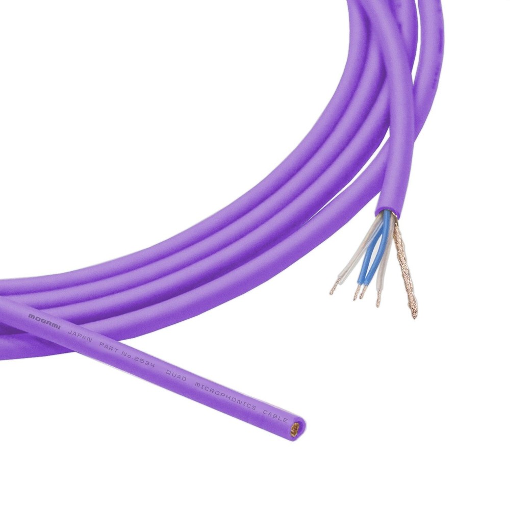 MOGAMI NEGLEX 2534 W2534 GOLD BALANCED MICROPHONE CABLE BULK 100′ PURPLE