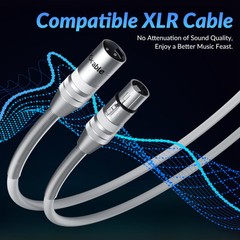 XLR to XLR Cable 15 Feet, Premium XLR Microphone Cable, Heavy Duty 22AWG OFC …