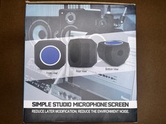 Microphone Shield Foam Wind Screen, PF8, Black/Blue