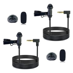 2Pcs Omnidirectional Lavalier Microphone for Streaming, Vlogging, Interviews, 1.