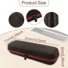 Single Microphone Case with Carry Handle EVA for Travel Karaoke Storage Bag