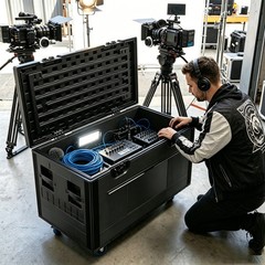 44″ Utility Stackable Heavy Duty ATA Rolling Road Case for DJ Equipment Storage
