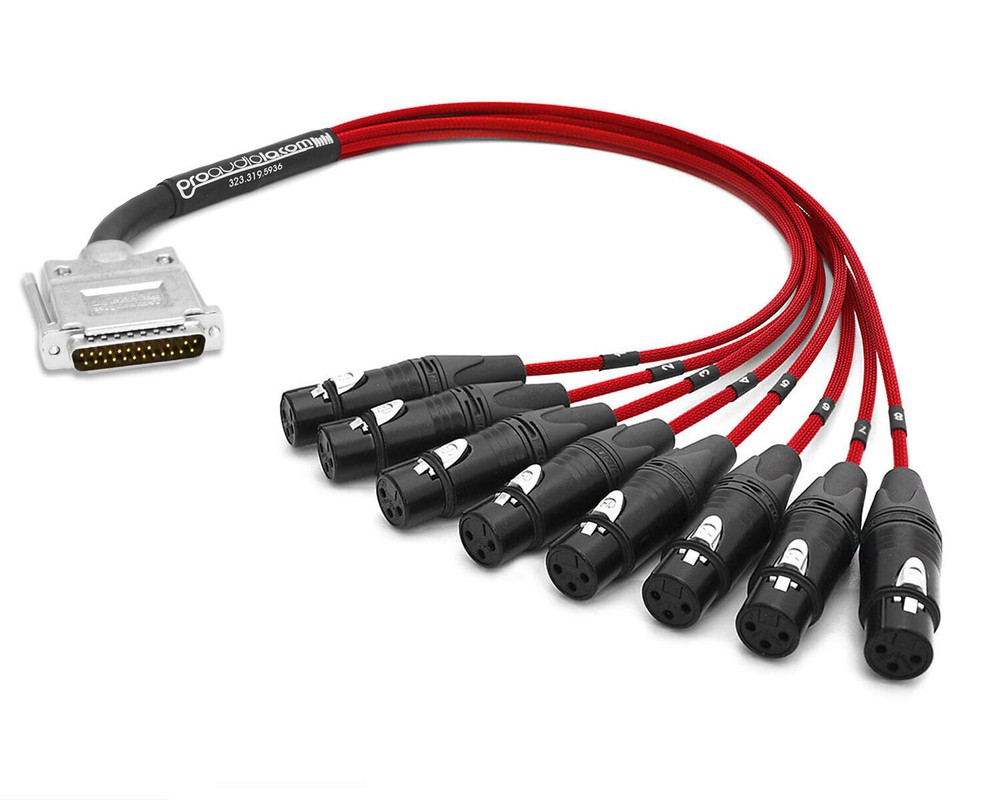 Apogee DA16x Premium Mogami 3162 Digital DB25 | Neutrik Gold XLR-F Red 6 ft.