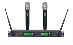 GTD 2 x100 Channel UHF Cordless Wireless Microphone Mic System 500 MHz Band B22H