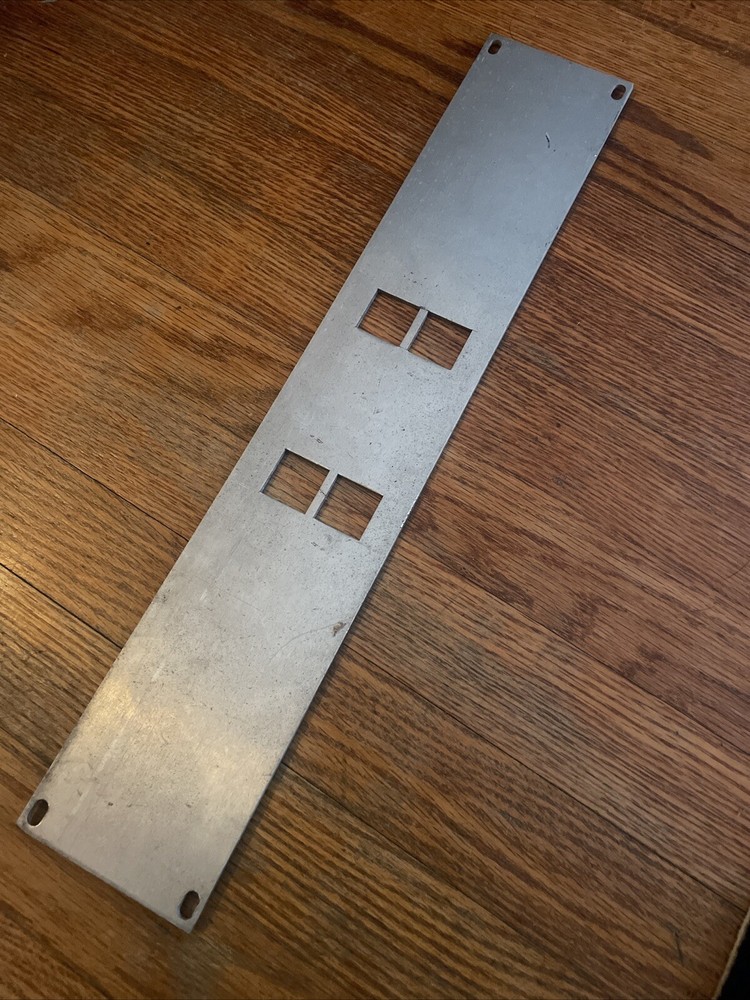 Blank Silver Metal Two 2 Rack Space Panel Heavy Duty Steel Spacer Punch outs #2