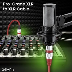 XLR Male to Female Microphone Cable 3 Feet, 10 Pack 3-Pin Balanced Shielded M…