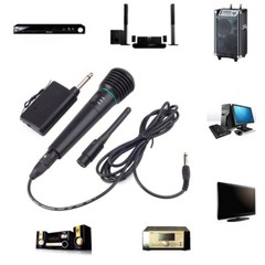 Handheld 2in1 Wired&Wireless Microphone Receiver System for Meeting Amplifier US