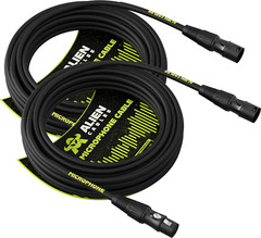 ALIEN CABLES – STARQUAD XLR MICROPHONE CABLE – 25 FOOT – 2 PACK