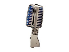 Monoprice Memphis Blue Classic Dynamic Microphone – Large, Silver