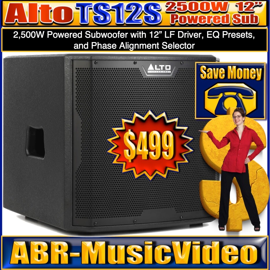 Alto Professional TS12S 12-inch Powered Subwoofer/ 1 Year Manufacture Warranty