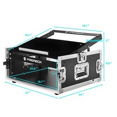 PRORECK 4U Rack/Road Case Stage 20“ Rackable Depth With Slant Mixer Top