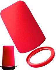 Pop Filter Foam Windscreen for SM7B, MV7, MV7X – Red Replacement with Seal
