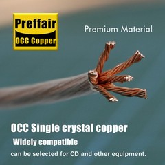 Preffair 5M OCC Copper Cable Bulk Power Wire Loudspeaker Cord for HiFi Amplifier