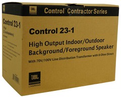 2 JBL Control 23-1 3″ Indoor/Outdoor 70v Commercial Wall Mount Speakers in Black