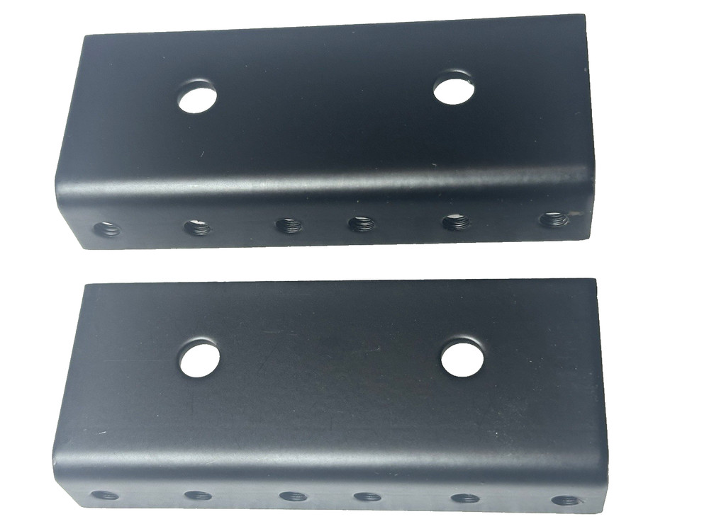 2 (One Pair) 2U / 2 SPACE Rack Rails 3.5″ Lg Tapped 10/32″ for Amplifier Rack