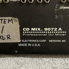 Peavey 9072A CD MIX Dual 2Ch Mobile DJ Mixer Needs Power Supply