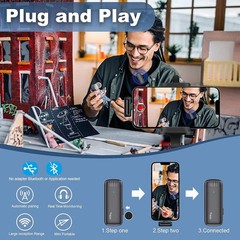 Wireless Microphone Mini Mic for iPhone/Android Phone Lavalier Mic