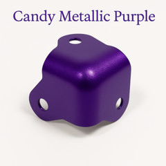 Candy Metallic Purple 3-Hole Amp Corners – 8x Pro Audio Case Hardware