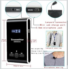 EXMAX ATG-100T 195MHz One Unit Transmitter for Wireless Tour Guide System