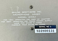 Shure Brothers 200M Prologue Microphone Mixer 120/220V