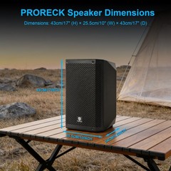 PRORECK SP8 8″ 1000W Powered PA Speaker 3-Ch DSP Mixer Bluetooth TWS DJ System