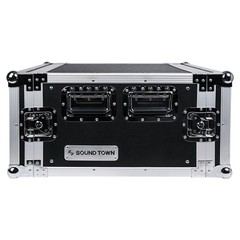 Sound Town 6U Rack Case, 6-Space with 21” Depth Plywood Metal Corners (STRC-6U)