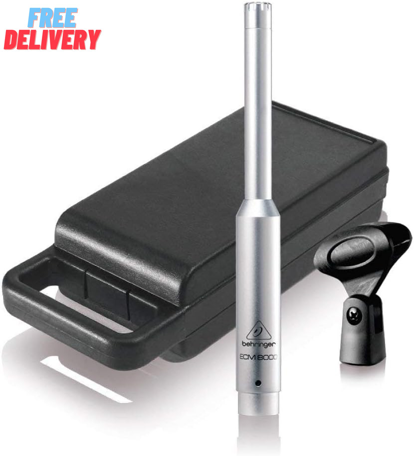 Behringer ECM8000 Ultra-Linear Measurement Condenser Microphone, Silver