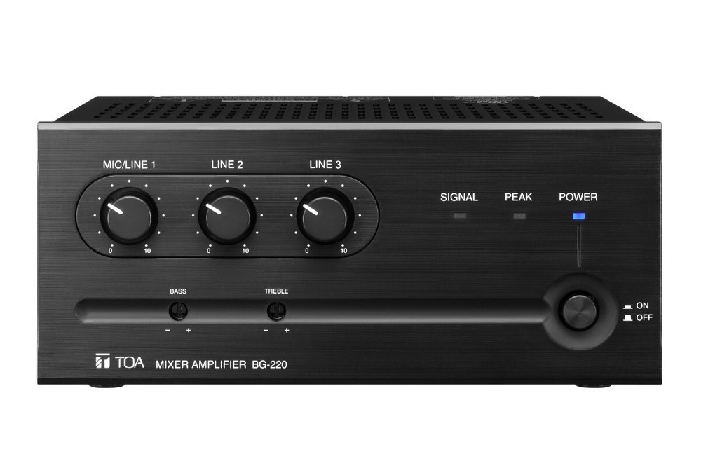 TOA BG-235 CU 3 Channel Mixer Amplifier 35 Watts for Paging Background Music