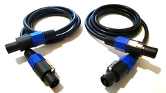 2-pcs 6ft Speakon To Speakon Twist Lock Speaker cable PA, Dj’s, Pro Audio