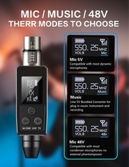 EBJ Wireless Microphone System UHF wireless XLR transmitter and receiver for …