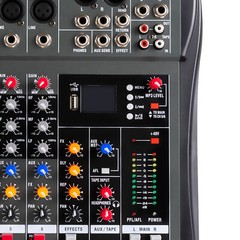 Pro 6 Channel Bluetooth Audio Mixing Console Music Recording Studio Sound Mixer