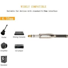 6ft NOISELESS Electric Guitar Bass Cable Pedal AMP Cord 1/4″ USA KEYBOARD
