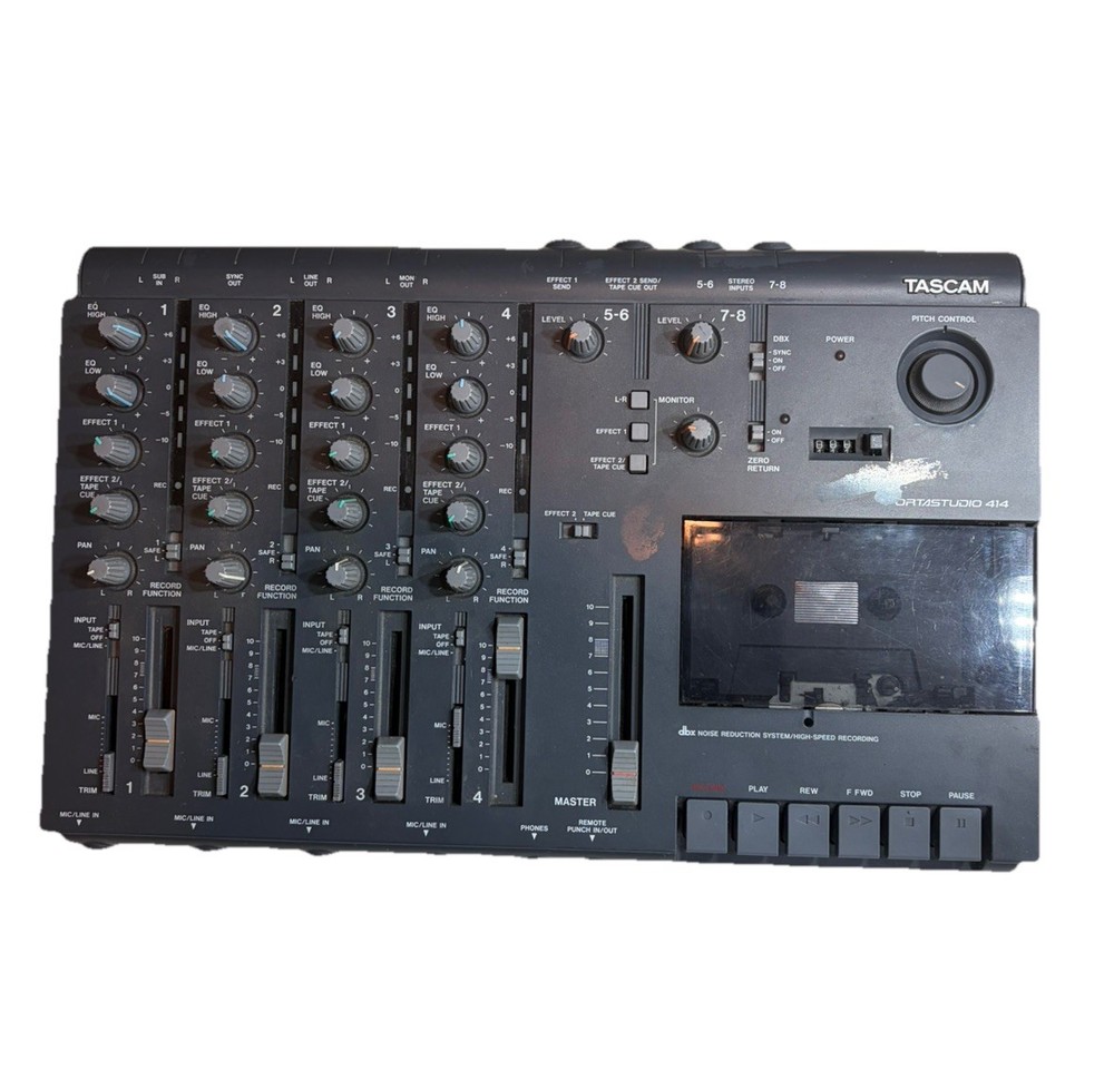 TASCAM Portastudio 414MK 4-track Cassette Recorder – No Cables, Works 100%